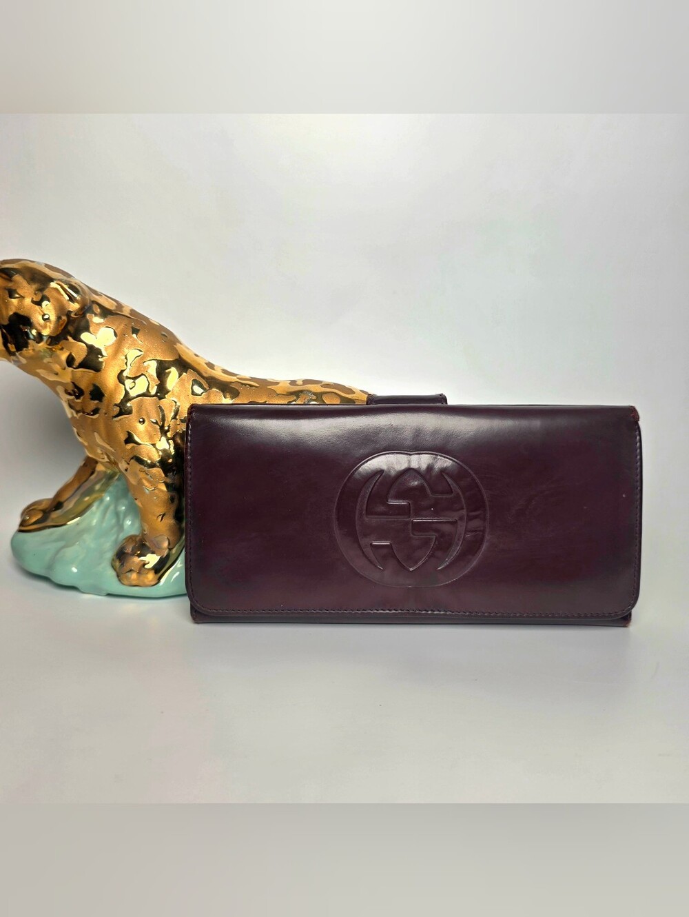 Gucci Long Leather GG Purple Wallet